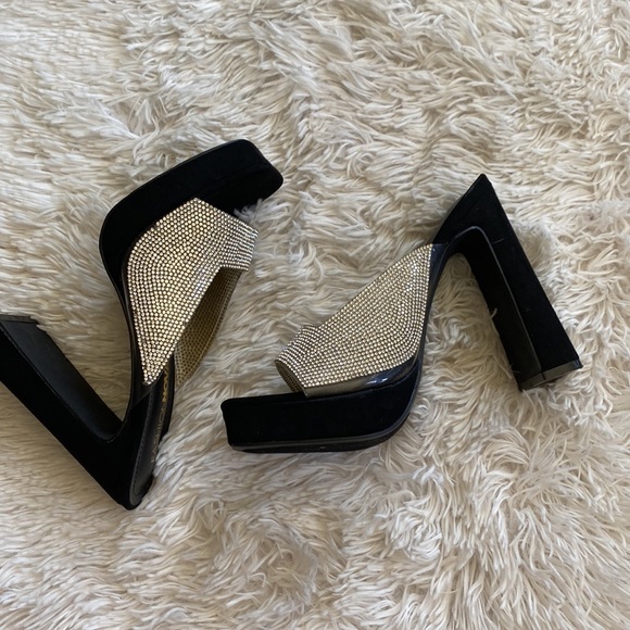 Womens  heeled slides sandals, Size  7 - Picture 3 of 13
